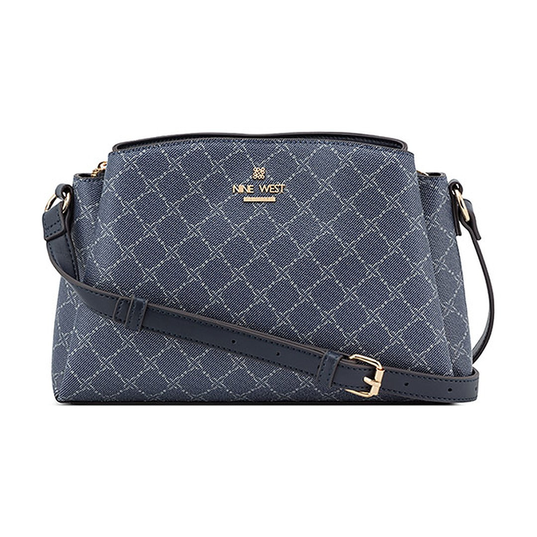 Cartera Nine West Crossbody Luela Dark Denim Logo/Navy