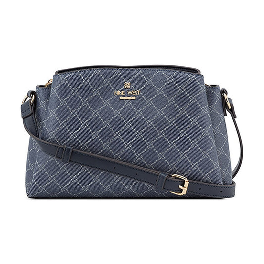 Cartera Nine West Crossbody Luela Dark Denim Logo/Navy