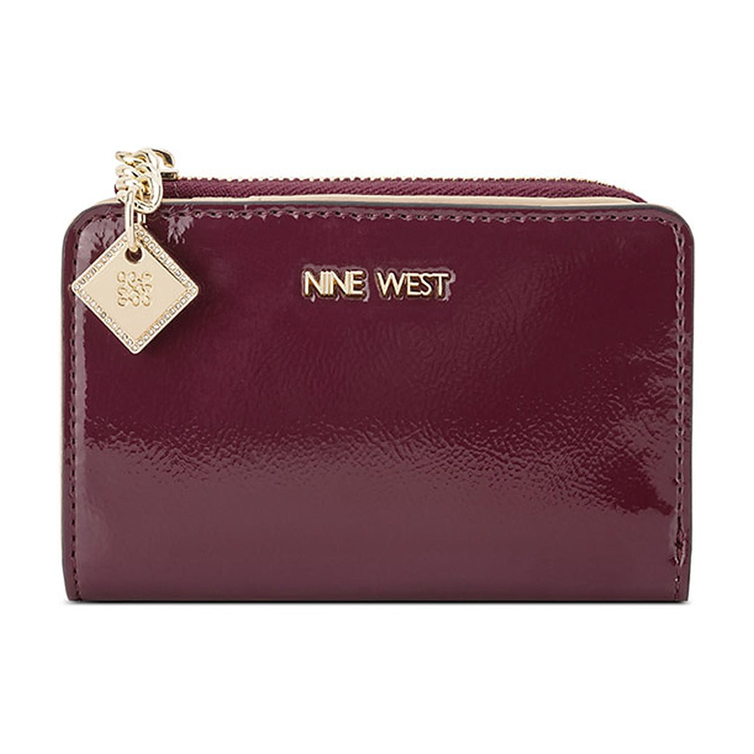 Billetera Nine West SLG Zip Around Card Case Kristina Claret