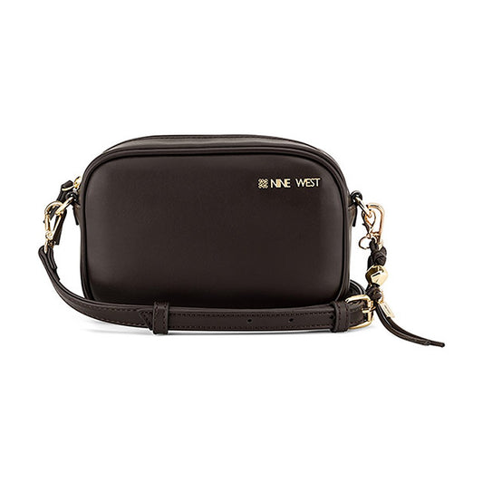 Cartera Nine West Camera Crossbody w/ Charm Daciana Espresso