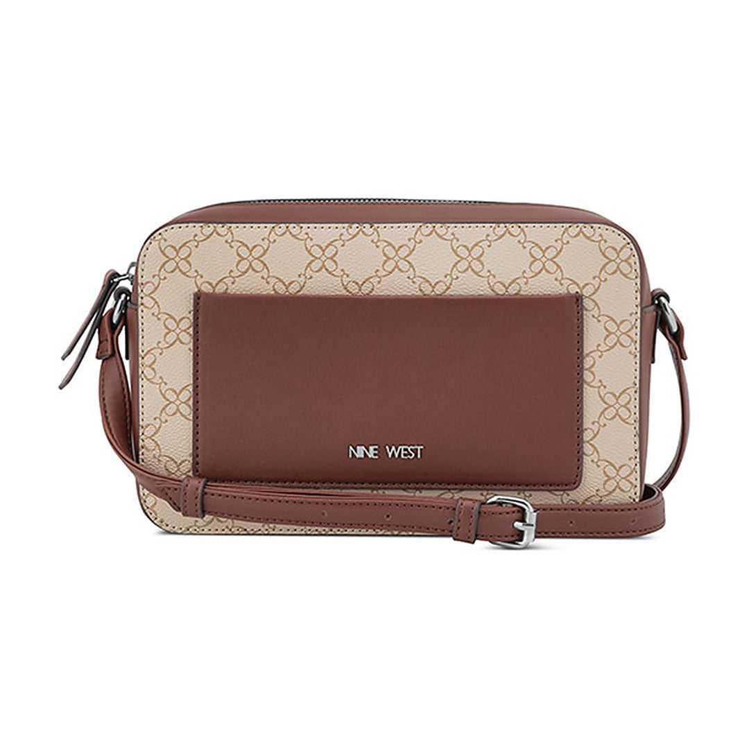 Cartera Nine West Camera Crossbody Brennan Lt Khaki/Chestnut