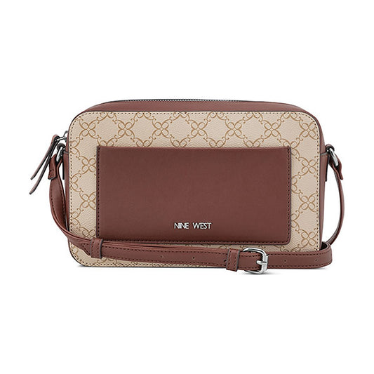 Cartera Nine West Camera Crossbody Brennan Lt Khaki/Chestnut