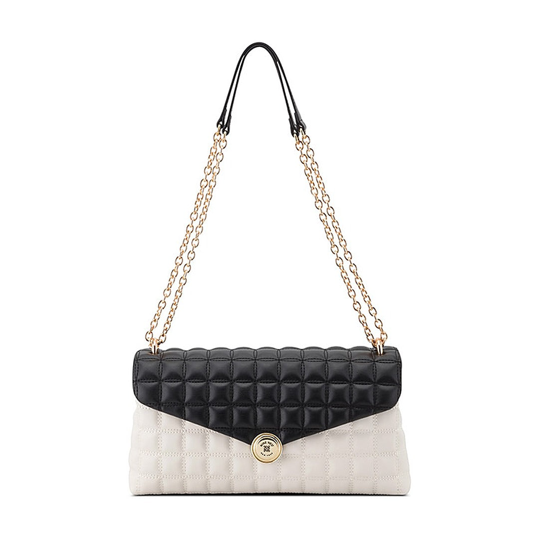 Cartera Nine West Convertible Crossbody Flap Wrenly Black/Milk