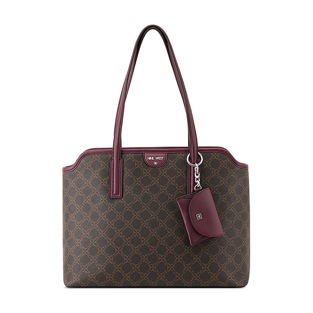 Cartera Nine West Tote Orin Brown/Boysenberry